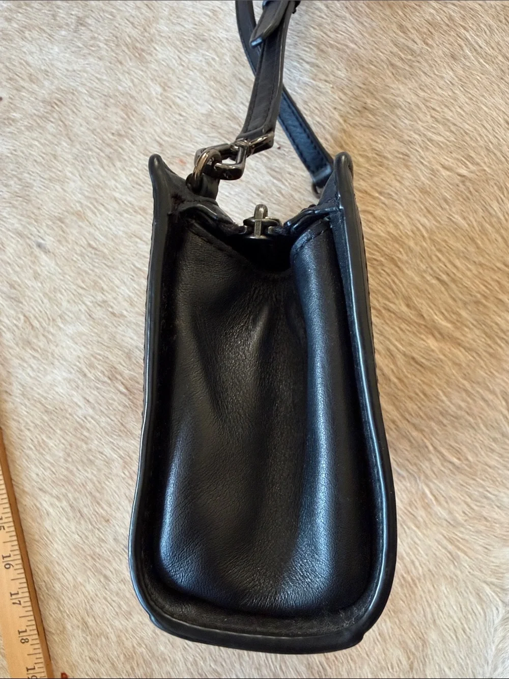 Michael Kors Black Studded Leather Crossbody